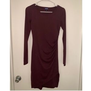 Long Sleeve Ruched Body Con Dress From Nordstrom